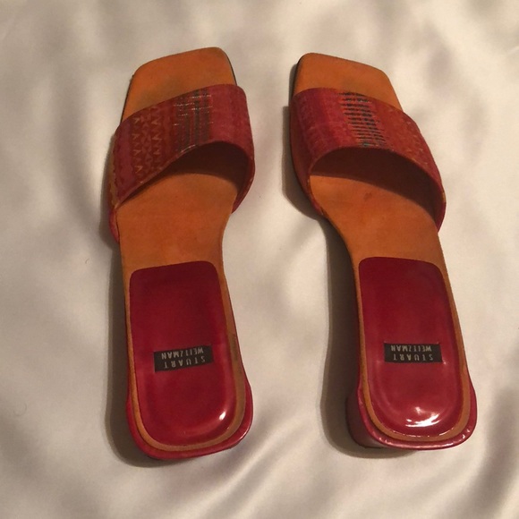 Stuart Weitzman open toe Kitten Multi Colored - Picture 2 of 5